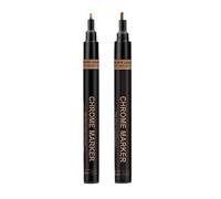SagaSave 2PCS Metallic Chrome Markers, Colors Permanent Markers, Mirror Acrylic Pens Paint, Epoxy Resin Tools Chrome Paint Pens, Surface Paint Pen Markers for Painting DIY Craft (Copper)