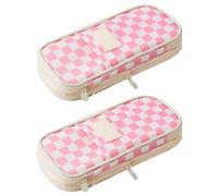 SagaSave 2PCS Stationery Pencil Pen Case, Large Capacity Pen Bag, School Stationery Bag Pouch for Marker Organization Student Office College Middle School (H)