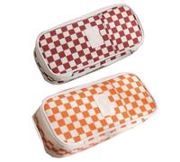 SagaSave 2PCS Stationery Pencil Pen Case, Large Capacity Pen Bag, School Stationery Bag Pouch for Marker Organization Student Office College Middle School (L+M)