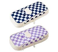 SagaSave 2PCS Stationery Pencil Pen Case, Large Capacity Pen Bag, School Stationery Bag Pouch for Marker Organization Student Office College Middle School (J+K)