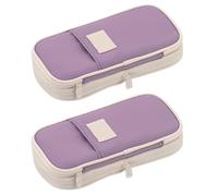 SagaSave 2PCS Stationery Pencil Pen Case, Large Capacity Pen Bag, School Stationery Bag Pouch for Marker Organization Student Office College Middle School (B)