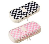 SagaSave 2PCS Stationery Pencil Pen Case, Large Capacity Pen Bag, School Stationery Bag Pouch for Marker Organization Student Office College Middle School (G+H)