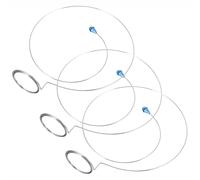 SagaSave 3 Pcs Magnifier Loupe Holders, Silver Blue Stainless Steel Adjustable Wire Headband for Watch Repair Jewelry Appraisal