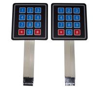 SagaSave 3x4 Matrix Array Membrane Keyboard, Professional 12 Key Module Switch Keypad - 2 Pieces