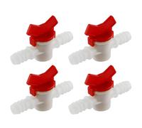 SagaSave 4PCS Barbed Ball Valve, 10mm Drip Irrigation Barbed Ball Valve, Shut Off Switch Flow Control Valve, Ball Valve Barbed, Hose Pipe Joiner Faucet Connector Adapter (WT)