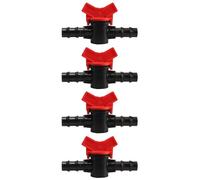 SagaSave 4PCS Barbed Ball Valve, 14mm Drip Irrigation Barbed Ball Valve, Shut Off Switch Flow Control Valve, Ball Valve Barbed, Hose Pipe Joiner Faucet Connector Adapter (BK)