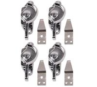 SagaSave 4PCS Right Stainless Steel Sash Brighton Window Fitch Fastener, Lever Lock, Twist Catch Latch