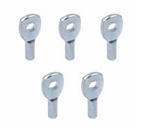 SagaSave 5 Pcs Wire Rope Eyelets Replacement Ring Terminal with Bore, Connector Joint Lugs Stopper for Security Steel Cord Gym Pulley Cable Weight Lifting Machine Fitness Equipment (3.40mm/0.13in)
