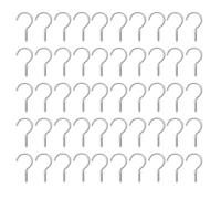 SagaSave 50pcs Screw Hooks, 3/4in Metal Screw-in Wall Hooks Small Cup Hook Multi-Purpose Plant Hanging Hook for Home Office Kitchen (Silver)