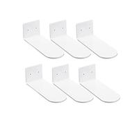 SagaSave 6 Pcs White Floating Shoe Shelves Transparent Acrylic Wall Mounted Shoe Display Shelves for Display Shoe and Sneaker