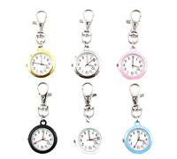 SagaSave 6PCS Nurse Watch, Hanging Keychain Quartz Nurse Fob Watch for Men Women Nurses Doctors