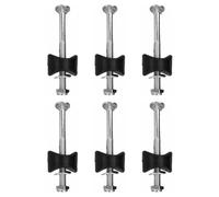 SagaSave 6Pcs Trampoline Screws, Universal Trampoline Screws Bolts Set Galvanized Steel Trampolines Stability Parts for Frame Fastening (L)