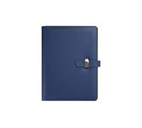 SagaSave A5 Blue Pu Leather Business Notebook with Pen Slot and Card Slots Refillable Notepads for Men Women