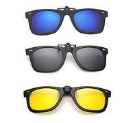 SagaSave Clip on Sunglasses, Polarized Unisex Anti-Glare Glasses With Clips Flip Up for Driving Fishing Outdoor