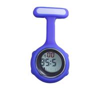 SagaSave Digital Fob Watch, Digital Display Nurse Watch Silent Electronic Luminous with Pin-On for Nurse Doctor Women Men, Blue