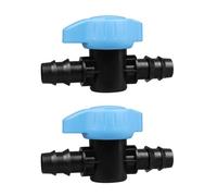 SagaSave Drip Irrigation Switch Valve, 2 Pack Double Barbed Shut-Off Valve, Water Hose Connectors for Garden, Greenhouse, Vegetable Garden (20mm)