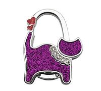 SagaSave Foldable Handbag Hook, Alloy Portable Cute Cat Pattern Table Hook Handbag Hanger for Hanging Purse, Bag, Women Girls Gifts (Type 4)