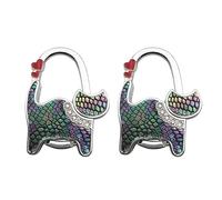 SagaSave Foldable Handbag Hook, Alloy Portable Cute Cat Pattern Table Hook Handbag Hanger for Hanging Purse, Bag, Women Girls Gifts (Type 15)