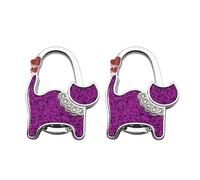 SagaSave Foldable Handbag Hook, Alloy Portable Cute Cat Pattern Table Hook Handbag Hanger for Hanging Purse, Bag, Women Girls Gifts (Type 4)