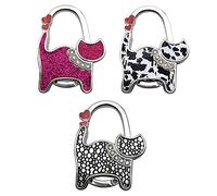 SagaSave Foldable Handbag Hook, Alloy Portable Cute Cat Pattern Table Hook Handbag Hanger for Hanging Purse, Bag, Women Girls Gifts (Type 22)