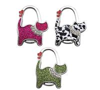 SagaSave Foldable Handbag Hook, Alloy Portable Cute Cat Pattern Table Hook Handbag Hanger for Hanging Purse, Bag, Women Girls Gifts (Type 17)