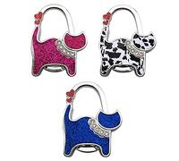 SagaSave Foldable Handbag Hook, Alloy Portable Cute Cat Pattern Table Hook Handbag Hanger for Hanging Purse, Bag, Women Girls Gifts (Type 19)