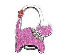 SagaSave Foldable Handbag Hook, Alloy Portable Cute Cat Pattern Table Hook Handbag Hanger for Hanging Purse, Bag, Women Girls Gifts (Type 13)