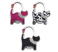 SagaSave Foldable Handbag Hook, Alloy Portable Cute Cat Pattern Table Hook Handbag Hanger for Hanging Purse, Bag, Women Girls Gifts (Type 20)