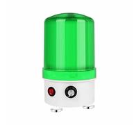 SagaSave Industrial LED Rotating Warning Light, Magnetic Mount Strobe Beacon with Adjustable Volume 0-110dB for Forklift Truck Parking Lot Emergency Alarm, 12V Green