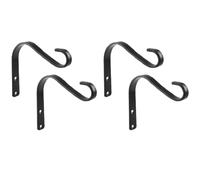 SagaSave Iron Wall Hanging Brackets, 4 Pack Plant Hooks, Small Hanging Basket Hooks for Plant Basket, Lantern, Bird Feeders