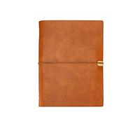 SagaSave Leather Journal, B5 Leather Notebook, 26.8 x 20.5 cm, 200 Pages Refillable Notepad Diary, Personal Pad Notes Travel Journal, Gift For Birthday Anniversary Women Men Him (Brown)