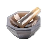 SagaSave Mortar and Pestle Set, 40mm / 50mm / 60mm / 70mm / 80mm Diameters Natural Agate Bowl Kitchen Tool for Grinding Spice, Garlic, etc