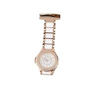 SagaSave Nurses Fob Watch, Retractable Nurse Watch, Medical Lapel Pin Clip-On Brooch Hanging Pocket Fob Watches for Men Women, Daily Waterproof Quartz Nurse Doctor Nurse Paramedic (Rose Gold)