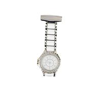 SagaSave Nurses Fob Watch, Retractable Nurse Watch, Medical Lapel Pin Clip-On Brooch Hanging Pocket Fob Watches for Men Women, Daily Waterproof Quartz Nurse Doctor Nurse Paramedic (Silver)