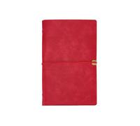 SagaSave PU Leather Notebook, A6 Writing Notepad Refillable 6 Holes Loose Leaf Journal Diary, 100 Pages (Red)