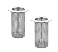SagaSave Shower Drain Cover Sink Strainer, Extra Long Hair Catcher Drain Protector Basket, 80mm Stainless Steel Bathtub and Kitchen Sink Strainer, Easy to Install