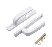 SagaSave UPVC Door Handles Set, 1 Set 210mm Handles Replacement Kit with Matching Parts - White, 85mm PZ (Centres)
