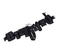 SagaSave Utility Tactical Belt, Outdoor Modular Equipment System Waist Belt with 9 Components Pouches for Police Security Guard Military