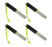 SagaSave V-Groove Dart Sharpener Hook Sharpener 4Pcs Double Sided Diamond Grinding File Precision Portable Tool for Darts and Fishing Hooks, Compact Slim Design for Rapid Sharpening (Black-Green)