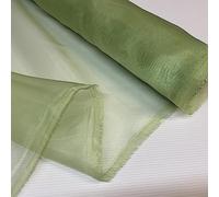 Sage 1 Meter Pack Plain Sheer Lightweight Organza Voile Drape Curtain, Wedding, Chair Sash Fabric 150cm Wide