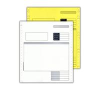 Iris Ohyama Invoice Forms 2-Part Continuous SE02 - Sage Compatible, White/Yellow, Pack of 1000