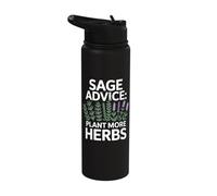 Sage Advice: Plant More Herbs Greenery Stainless Steel Insulated Water Bottle
