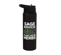 Sage Advice Plant More Herbs Stainless Steel Insulated Water Bottle