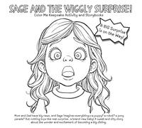 Sage and the Wiggly Surprise!: A Heartwarming Color Me Keepsake Activity and Storybook About Becoming a Big Sibling - With Coloring and Tracing Fun to ... (Color Me Keepsake Activity and Storybooks)