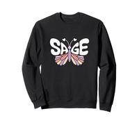 Sage Butterfly - Personalized Cute Name Word Art Sweatshirt