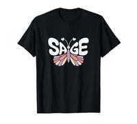 Sage Butterfly - Personalized Cute Name Word Art T-Shirt