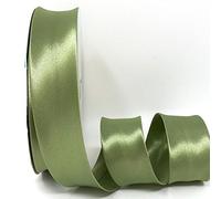 Sage Byetsa Satin Fold 30mm Bias Binding on a 25m Roll