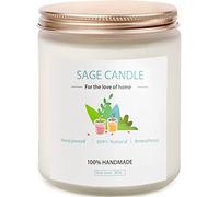 Sage Candle for Cleansing House, 8Oz 45 Hrs Soy Wax Sage Scented Candles for Home Scented Candle, for House Energy Cleansing, Banishing Negative Energy, Purification and Healing,Women Gifts