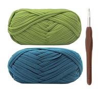 Sage Chunky Wool for Crochet - Thick 2x100g Yarn with 6mm Hook - Beginner Friendly Elastic Fabric