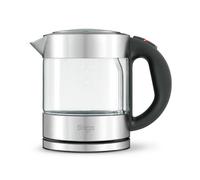 Sage Compact Kettle Pure, 1L Glass Kettle, Brushed Stainless Steel | 1L Glass Electric Kettle, Duraglass Build, Soft Top Lid, Illuminated Switch, Cordless 360-Degree Base